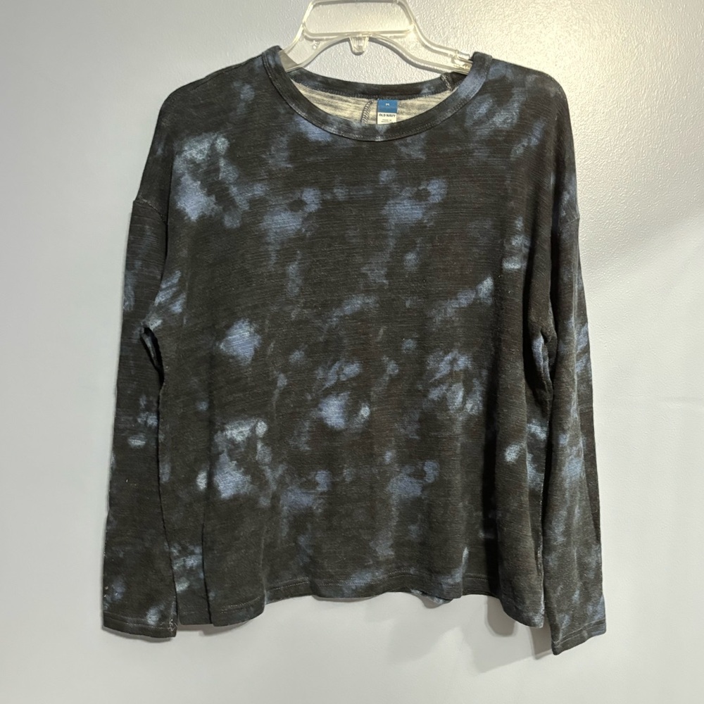 Old Navy, Women’s Medium, Long-sleeved Top, Blue & Black, EUC, Soft & Comfy